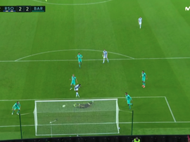 Isak hizo un gran trabajo en el empate. Captura/MovistarLaLiga