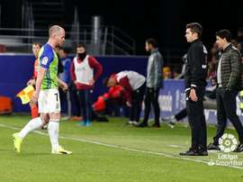 Isi Palazón fue expulsado ante el Huesca. LaLiga
