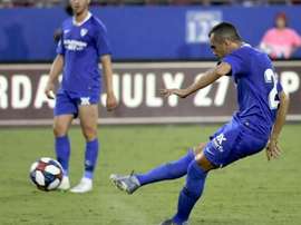 Joan Jordán marcó de falta en su debut. SevillaFC