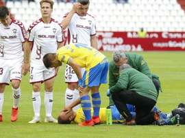 Juan Cala dice adiós a la temporada. Twitter/UDLP_Oficial