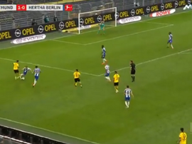 Sancho, en modo Neymar. Captura/MovistarFutbol