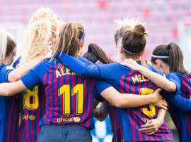 El Barcelona Femenino, cerca de Hansen. @FCBFemení