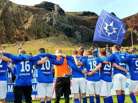 El técnico del Stjarnan, satisfecho pese a la goleada. Twitter/FCStjarnan
