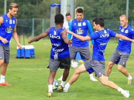 Koné ya entrena como uno más. RCDeportivo