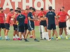 Ocamos y cinco internacionales regresan a las órdenes de Lopetegui. Captura/SevillaFC