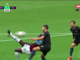 El West Ham se adelantó con una obra de arte de Antonio. Captura/ESPN
