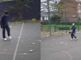 La gran promesa del City también la toca con una pelota de tenis. Youtube