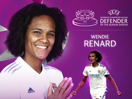 Wendie Renard se proclamó campeona de Europa con el Lyon. Captura/Twitter/UWCL