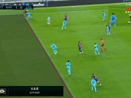 Griezmann se quedó con las ganas del gol. Captura/ESPN