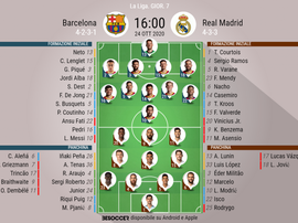 Le formazioni ufficiali di Barcellona-Real Madrid. BeSoccer