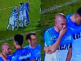Lisandro López lloró antes del final. Captura/Bixicome