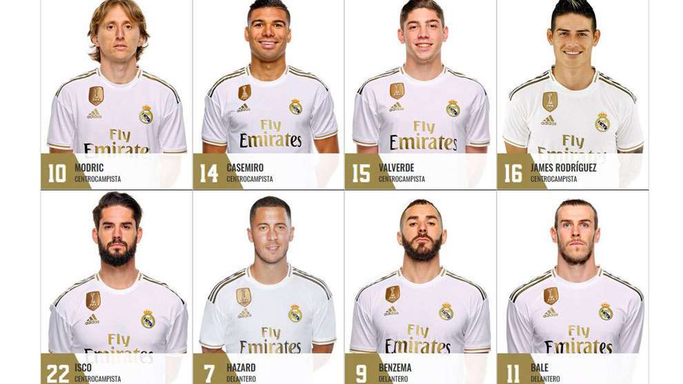 Hazard lucirá el 7; James, el 16