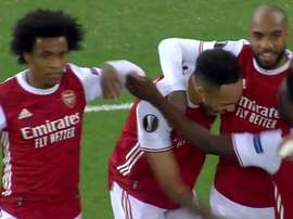 El Arsenal pasó de fase. Captura/MovistarLigadeCampeones