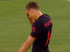 Marcos Llorente fue expulsado en su segundo partido con el Atlético de Madrid. Captura/GolTV