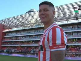 Fiesta en el regreso de Rojo a Estudiantes. Captura/TNTSportsLA