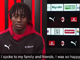 Meïté, contento por llegar al Milan. Captura/MilanTv