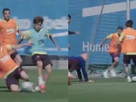 Messi, a tope. Capturas/FCBarcelona