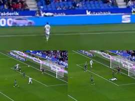 El recogepelotas inició la jugada. Capturas/beINSports