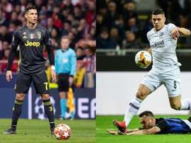 Cristiano y Jovic, presente y futuro. EFE-AFP