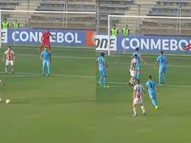 El golazo desde 30 metros de Farías que dejó boquiabierto a todos. Captura/Libertadores