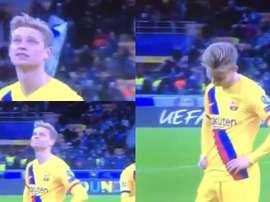 La faccia di De Jong al termine della gara. Movistar