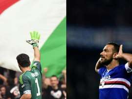Buffon y Quagliarella, tan veteranos como válidos. AFP-EFE