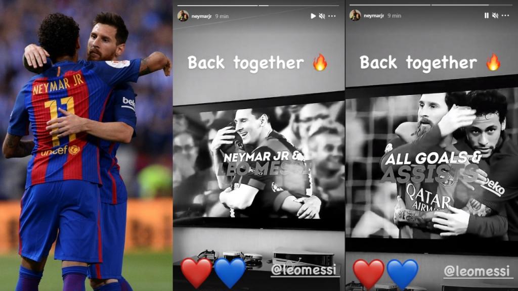 Back together&quot;, la bienvenida de Neymar a Messi en Instagram