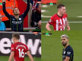 1-3 a favor del City al descanso. Captura/ESPN2