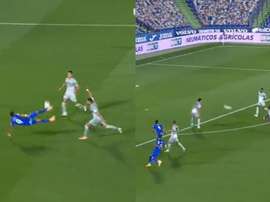 De la tijera de Ángel al zapatazo de Cucurella. Capturas/Gol