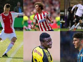 Cinco jóvenes que han sorprendido en la Youth League. EFE/Derby/Atalanta/Ajax/BVB