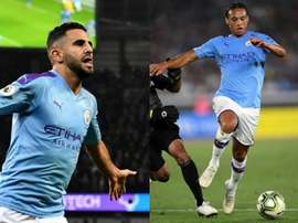 Mahrez y Sané son compañeros de equipo. AFP