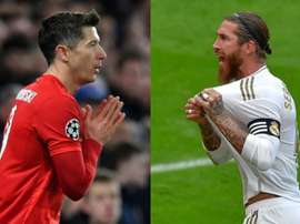 Lewandowski y Ramos lamentarán que no haya Balón de Oro. AFP