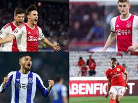 Los candidatos del Atlético para su nueva defensa. AFP