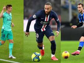 Kroos, Neymar y Eriksen son tres de los jugadores que mejor manejan ambas piernas. EFE/AFP