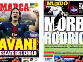 Estas son las portadas de la prensa de hoy. Montaje/Marca/MundoDeportivo
