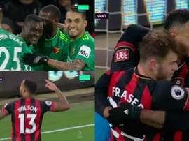 Seis goles en la primera mitad. Capturas/Movistar+
