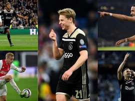 Los héroes de la gran noche del Ajax en el Bernabéu. AFP/EFE