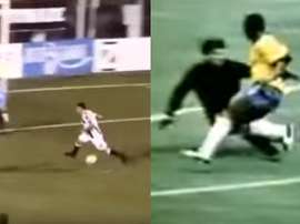 Amago de 'crack' y gol. Captura/CarlosAndresFerreyra/Youtube