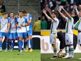 Los partidos entre Hoffenheim y Borussia Monchengladbach siempre son sinónimo de goles. AFP