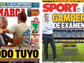 Portadas de la prensa deportiva del 19-09-20. Montaje/Marca/Sport