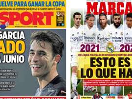 Portadas de la prensa deportiva del 27-01-21. Montaje/Sport/Marca