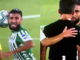 Fekir se enfadó mucho. Capturas/Movistar