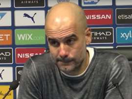 La desesperación de Guardiola cuando le preguntan por el Liverpool. Captura/AStv