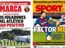 Portadas de Sport y Marca del 10-08-2020. Sport/Marca