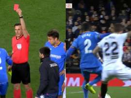 Fue la acción polémica del partido. Captura/Gol