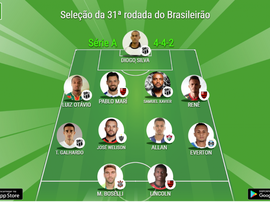 Assim ficou a seleção da 31ª rodada do Brasileirão. EFE/Antonio Lacerda/Archivo