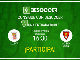Consigue una entrada doble para el Illueca-Deportivo Aragón. BeSoccer