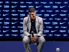 La despedida de Suárez, en directo. Captura/BarçaTV
