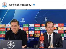 I bianconeri ringraziano Allegri sui social. Instagram/Szczesny