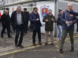 Los técnicos de la RFEF no han dado el visto bueno al estadio del Bergantiños. Twitter/BerganFC